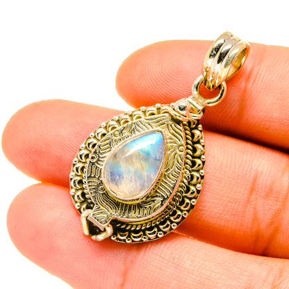 Rainbow Moonstone Pendants handcrafted by Ana Silver Co - PD4834