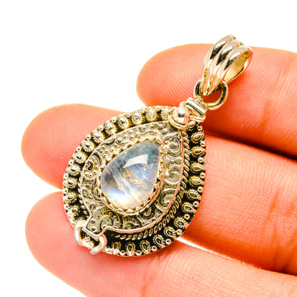 Rainbow Moonstone Pendants handcrafted by Ana Silver Co - PD4835