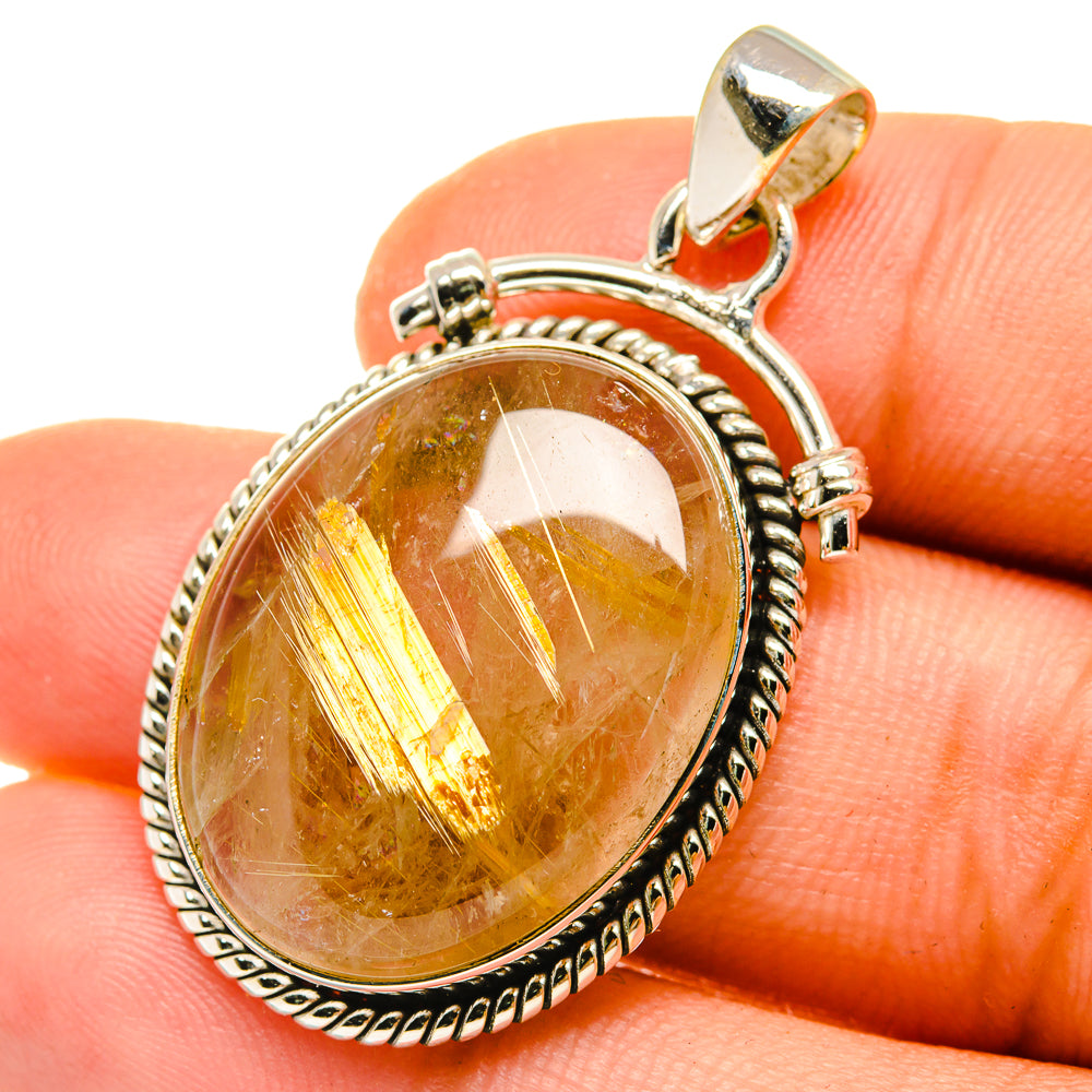 Rutilated Quartz Pendants handcrafted by Ana Silver Co - PD4859