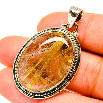 Rutilated Quartz Pendants handcrafted by Ana Silver Co - PD4860