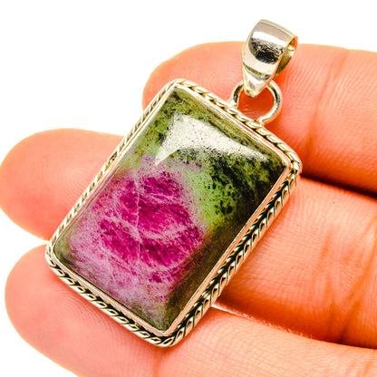 Ruby Zoisite Pendants handcrafted by Ana Silver Co - PD4873