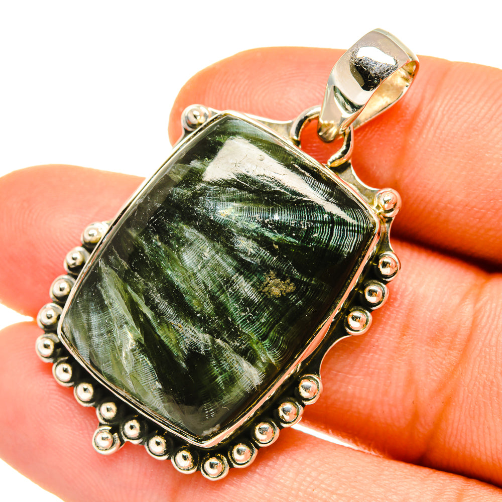 Seraphinite Pendants handcrafted by Ana Silver Co - PD4885