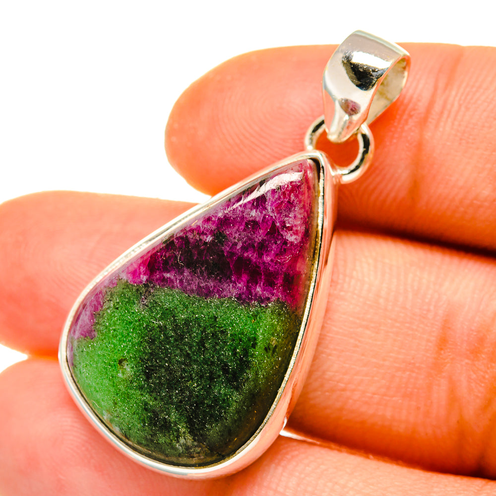 Ruby Zoisite Pendants handcrafted by Ana Silver Co - PD4892