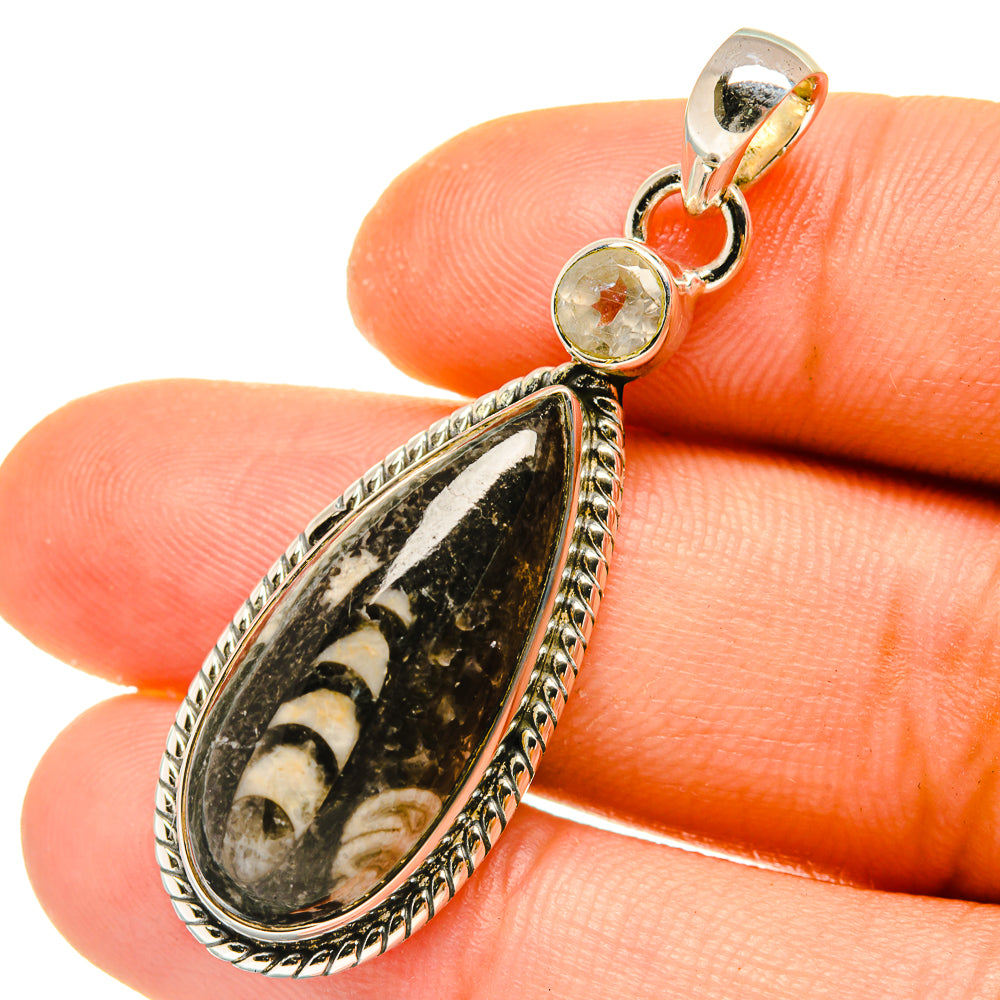Orthoceras Fossil Pendants handcrafted by Ana Silver Co - PD4893