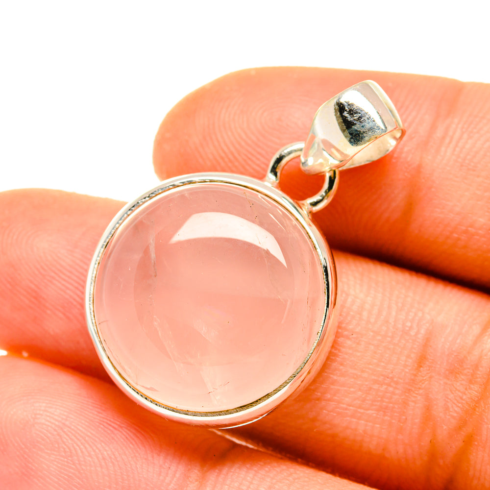 Rose Quartz Pendants handcrafted by Ana Silver Co - PD4906