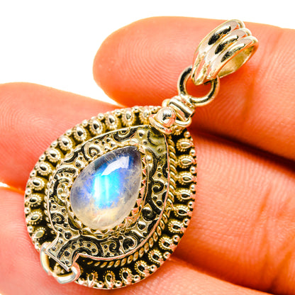 Rainbow Moonstone Pendants handcrafted by Ana Silver Co - PD4914