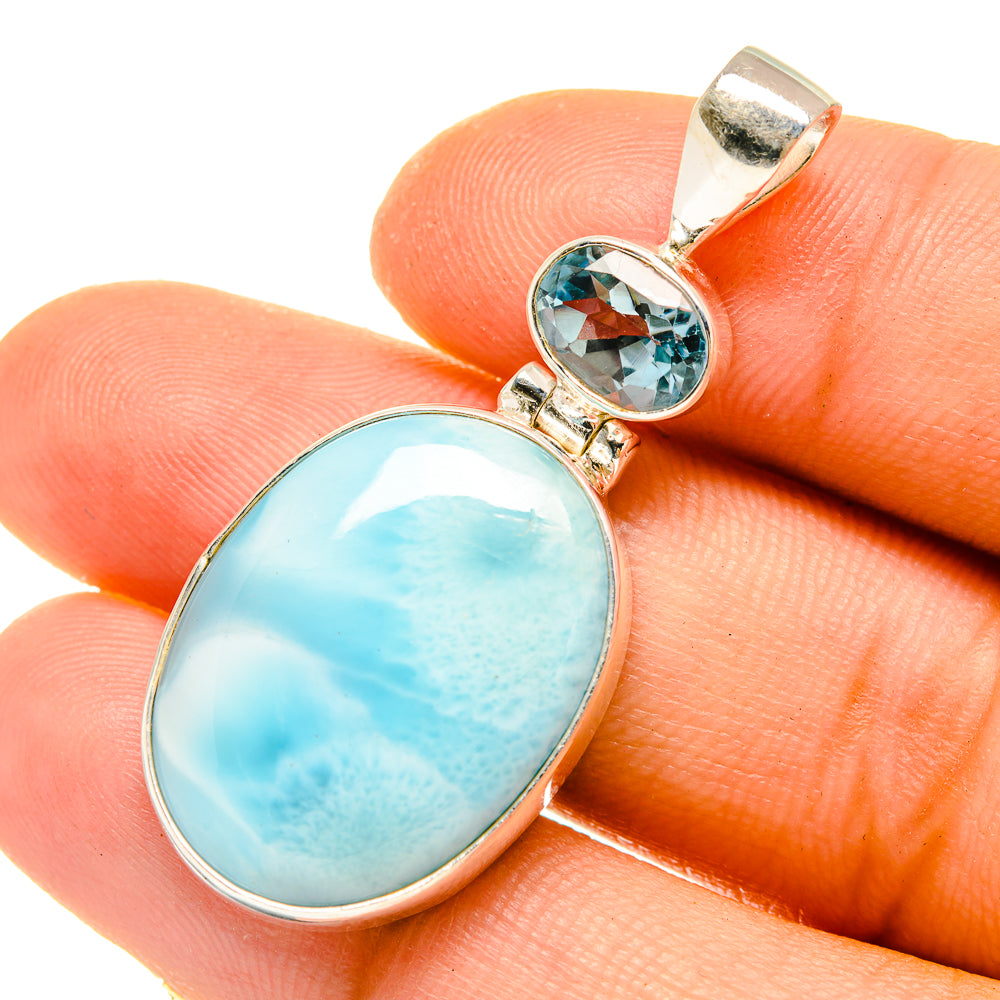 Larimar Pendants handcrafted by Ana Silver Co - PD4926