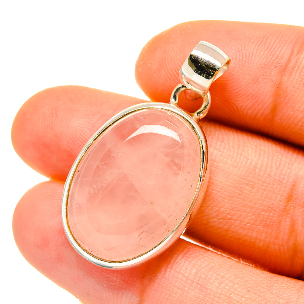 Rose Quartz Pendants handcrafted by Ana Silver Co - PD4929