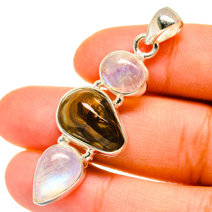 Mexican Fire Agate Pendants handcrafted by Ana Silver Co - PD4939