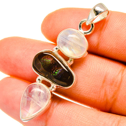 Mexican Fire Agate Pendants handcrafted by Ana Silver Co - PD4943