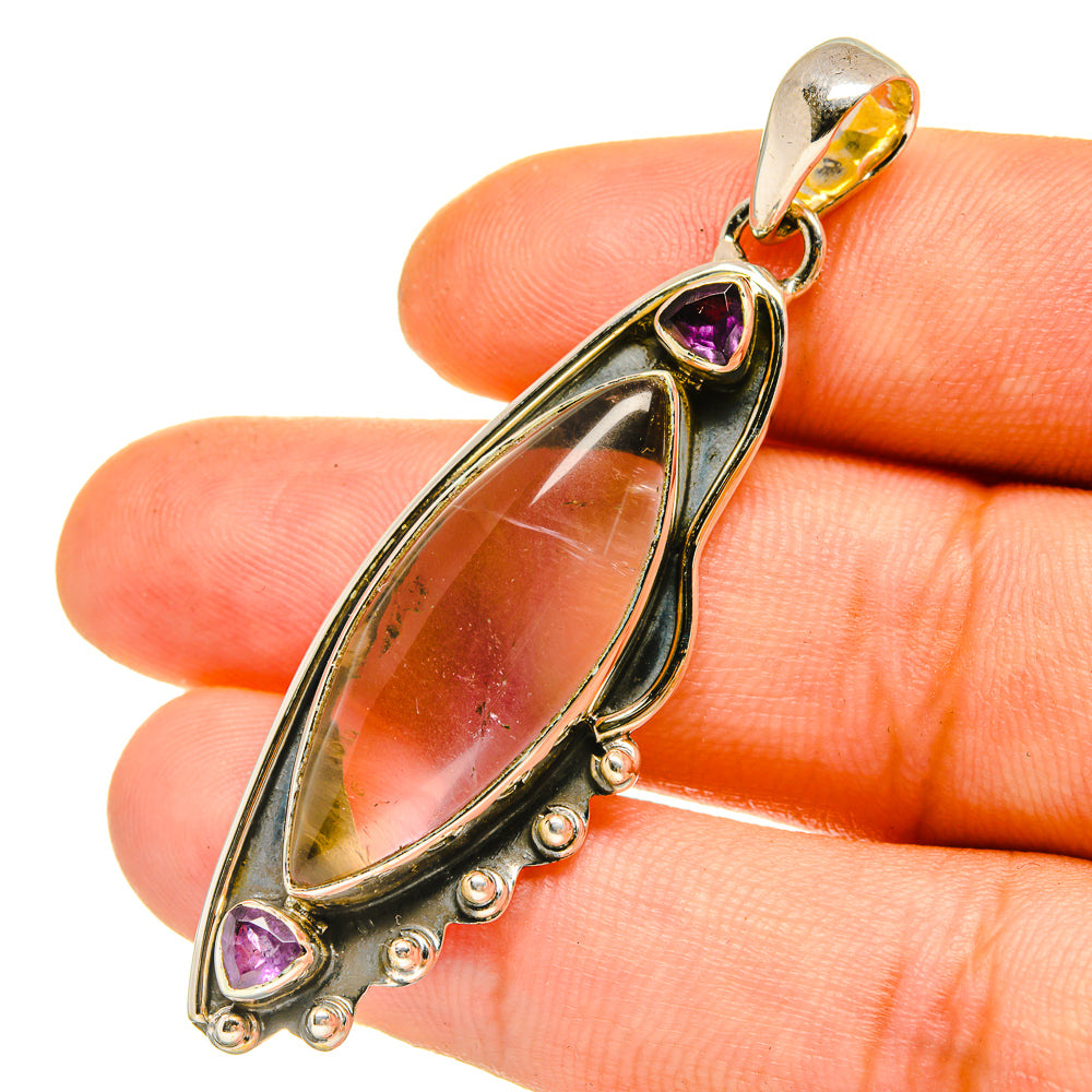 Rutilated Quartz Pendants handcrafted by Ana Silver Co - PD4952