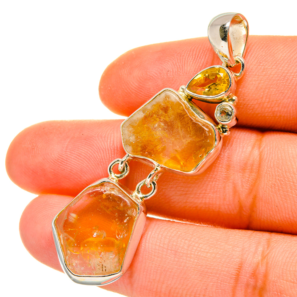 Citrine Pendants handcrafted by Ana Silver Co - PD4953