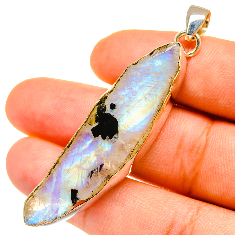 Rainbow Moonstone Pendants handcrafted by Ana Silver Co - PD4957