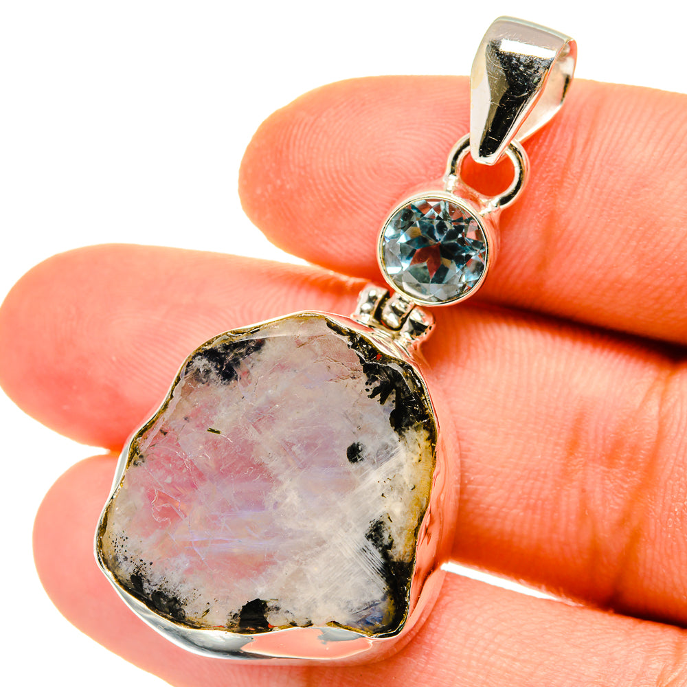 Rainbow Moonstone Pendants handcrafted by Ana Silver Co - PD4962