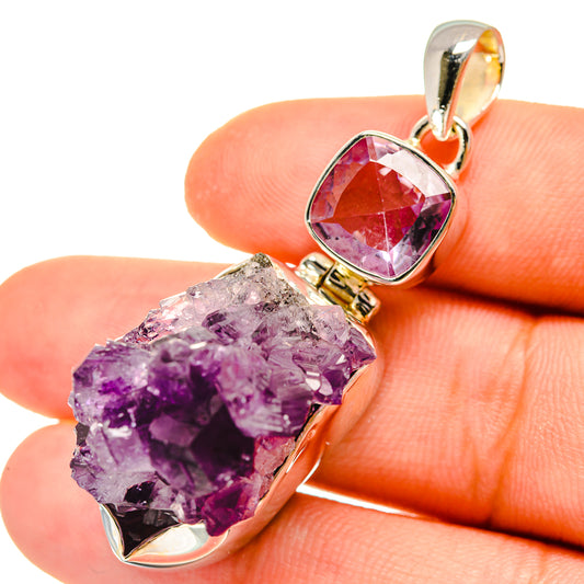 Amethyst Crystal Pendants handcrafted by Ana Silver Co - PD4967