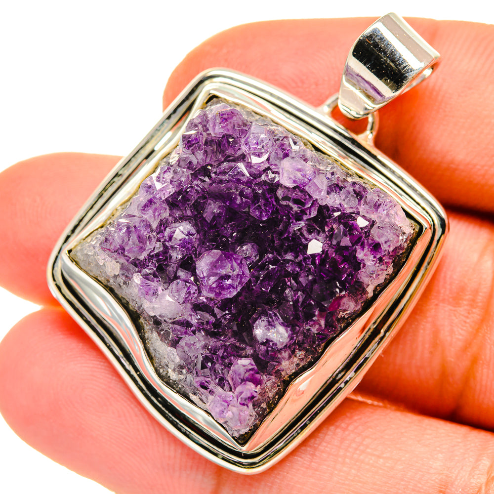 Amethyst Crystal Pendants handcrafted by Ana Silver Co - PD4969