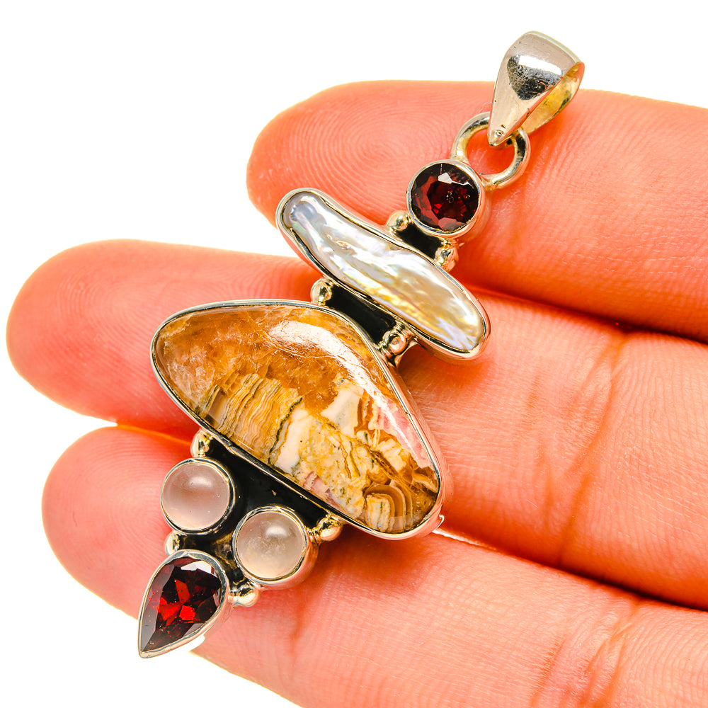 Ocean Jasper Pendants handcrafted by Ana Silver Co - PD4979