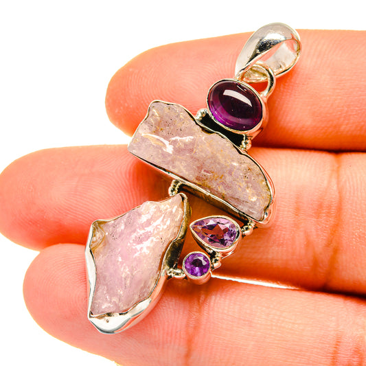 Kunzite Pendants handcrafted by Ana Silver Co - PD4980