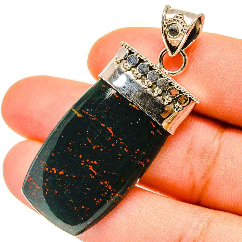 Bloodstone Pendants handcrafted by Ana Silver Co - PD5006