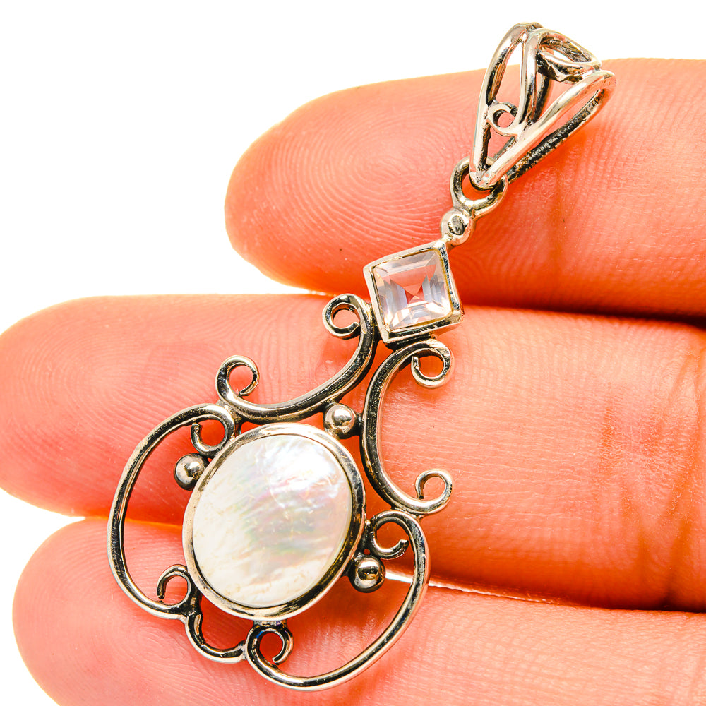 Mother Of Pearl Pendants handcrafted by Ana Silver Co - PD5012