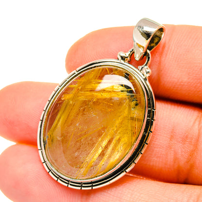 Rutilated Quartz Pendants handcrafted by Ana Silver Co - PD5013