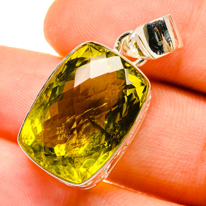 Olive Quartz Pendants handcrafted by Ana Silver Co - PD5018