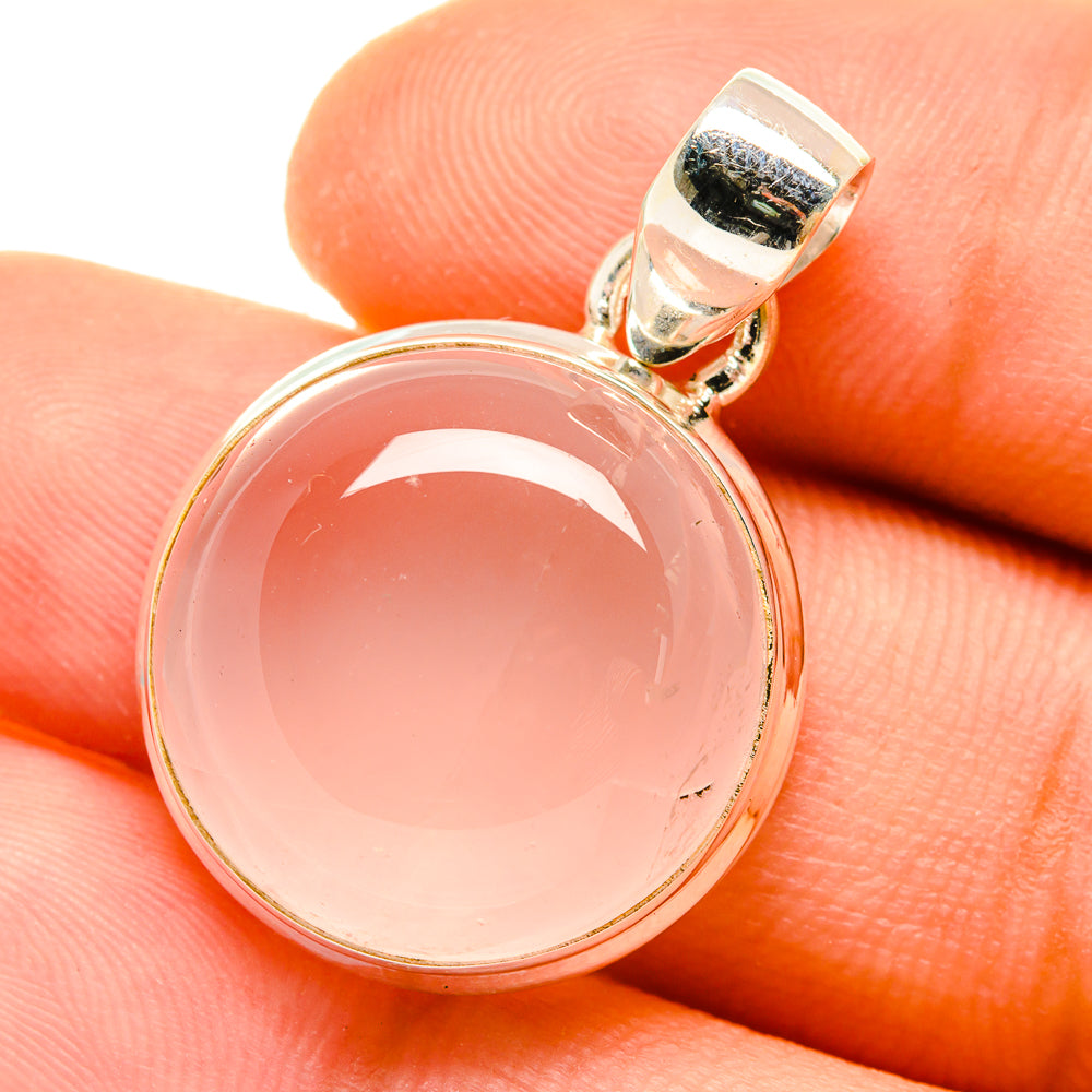 Rose Quartz Pendants handcrafted by Ana Silver Co - PD5019