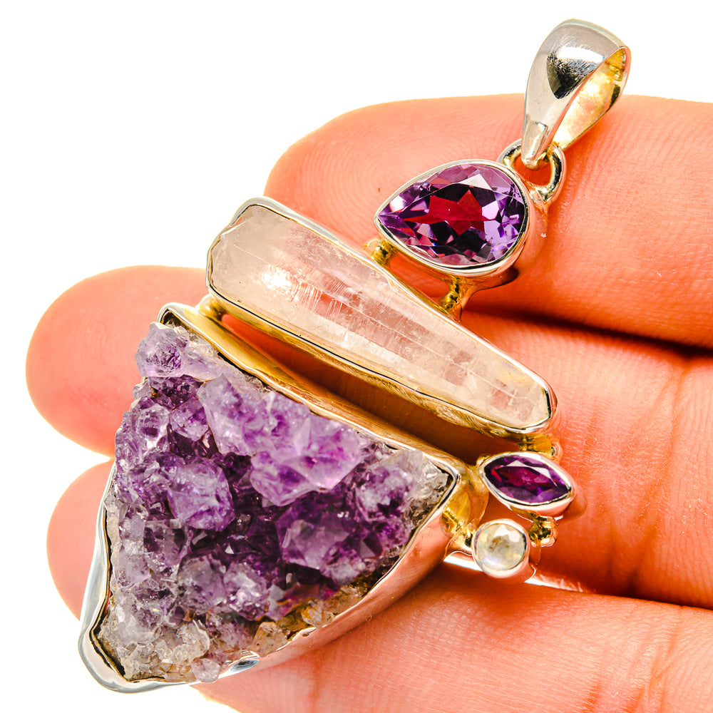 Amethyst Crystal Pendants handcrafted by Ana Silver Co - PD5023