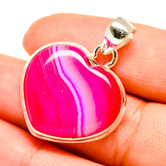 Pink Botswana Agate Pendants handcrafted by Ana Silver Co - PD5043