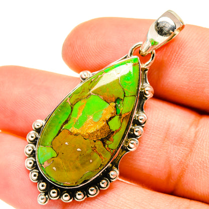 Green Copper Composite Turquoise Pendants handcrafted by Ana Silver Co - PD5044