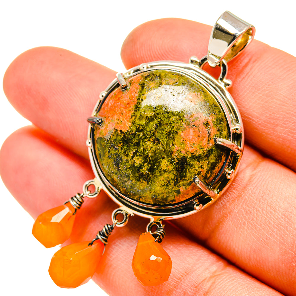 Unakite Pendants handcrafted by Ana Silver Co - PD5065