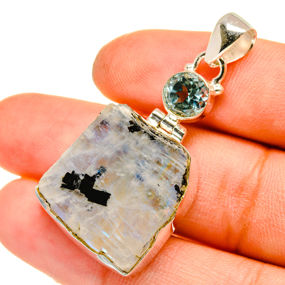 Rainbow Moonstone Pendants handcrafted by Ana Silver Co - PD5076
