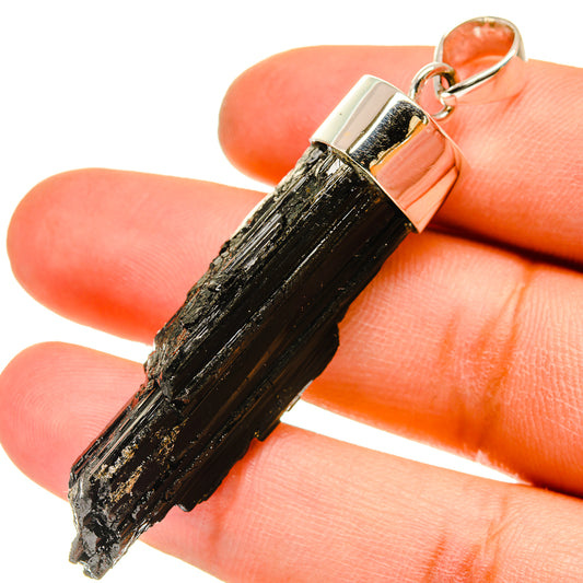 Black Tourmaline Pendants handcrafted by Ana Silver Co - PD5086