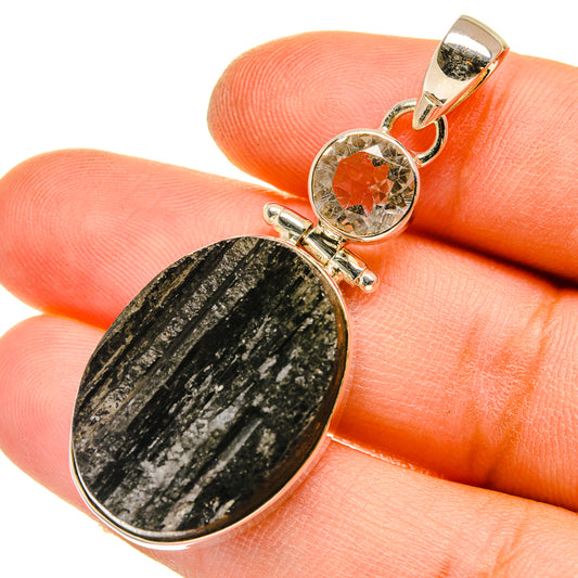 Black Tourmaline Pendants handcrafted by Ana Silver Co - PD5087