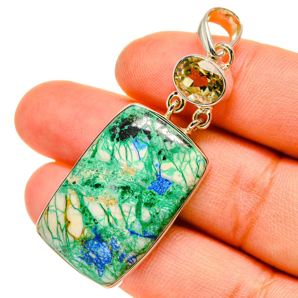 Azurite Pendants handcrafted by Ana Silver Co - PD5096