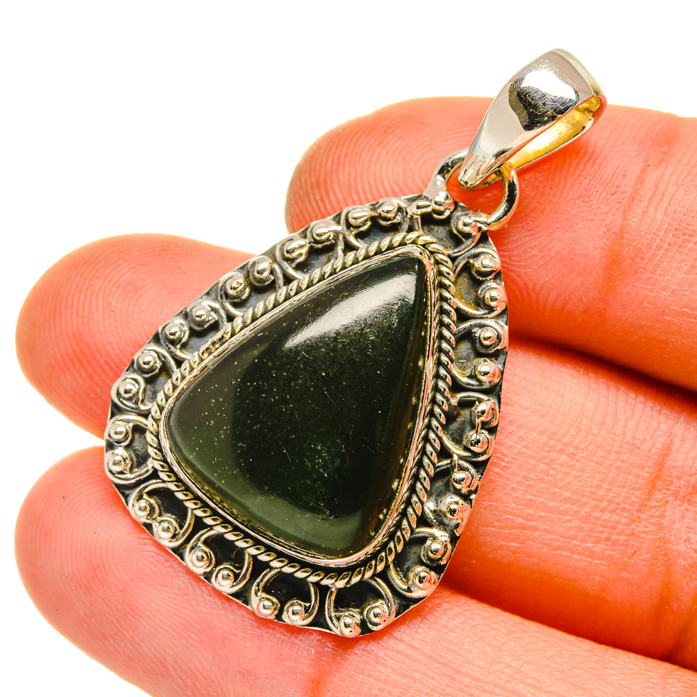 Nephrite Jade Pendants handcrafted by Ana Silver Co - PD5110