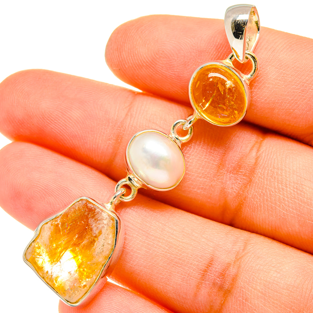 Citrine Pendants handcrafted by Ana Silver Co - PD5114