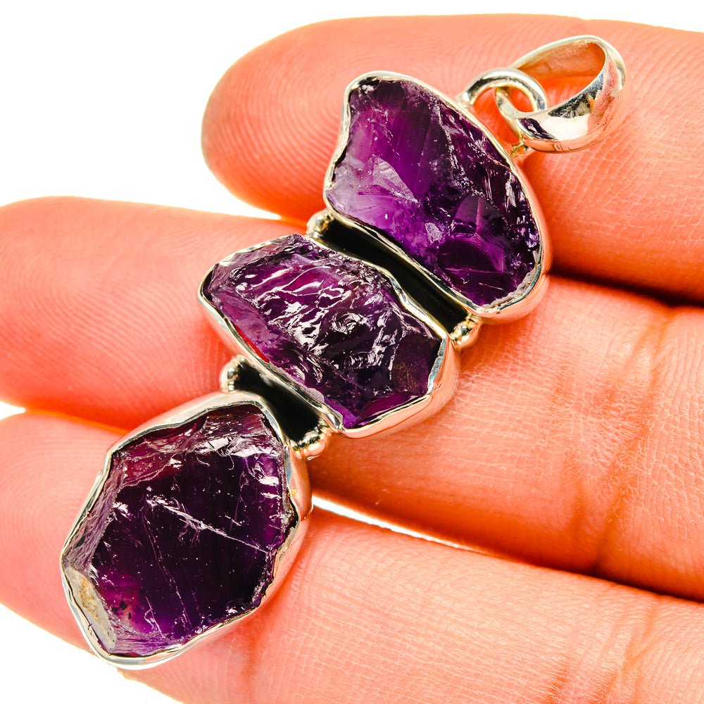 Amethyst Pendants handcrafted by Ana Silver Co - PD5120
