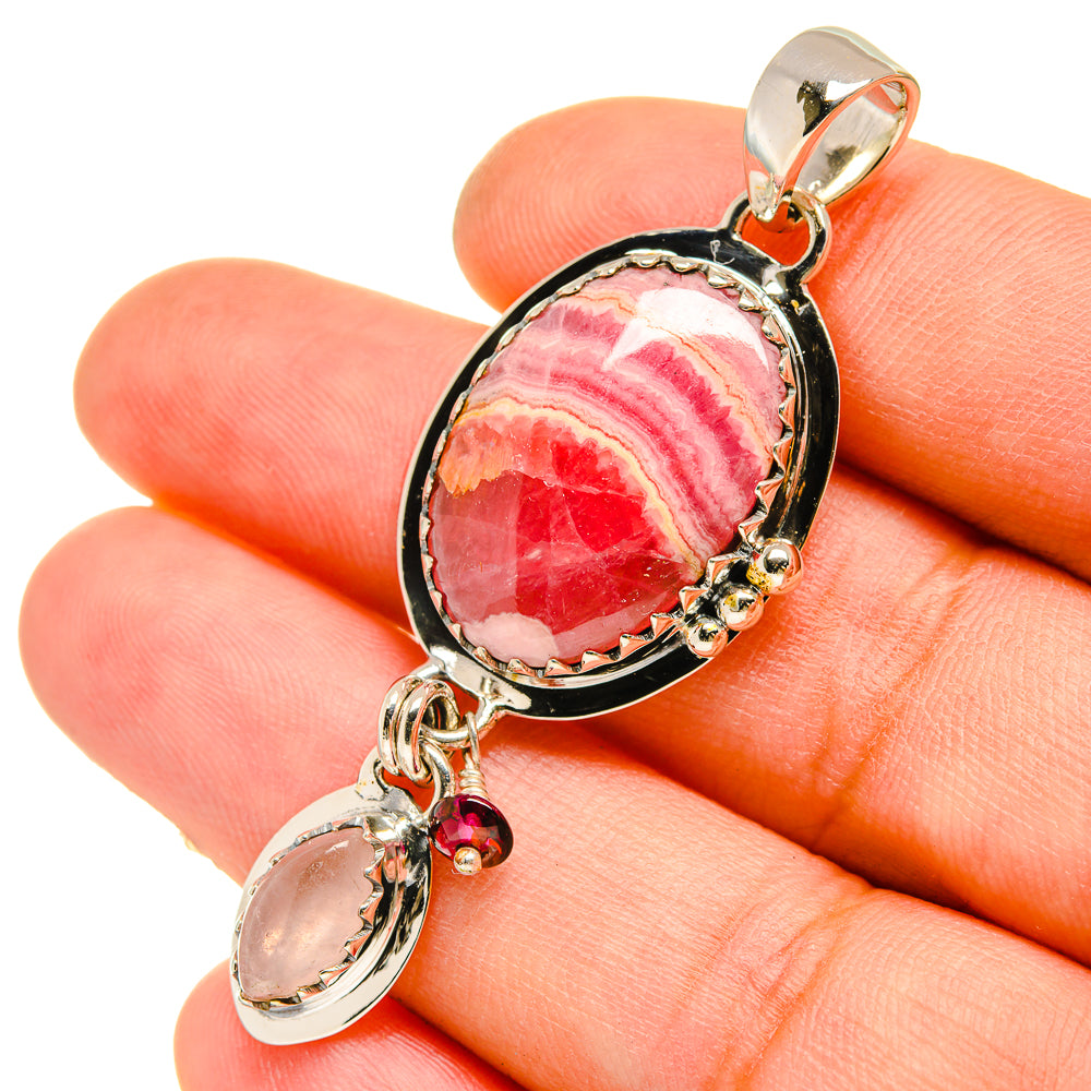 Rhodochrosite Pendants handcrafted by Ana Silver Co - PD5123