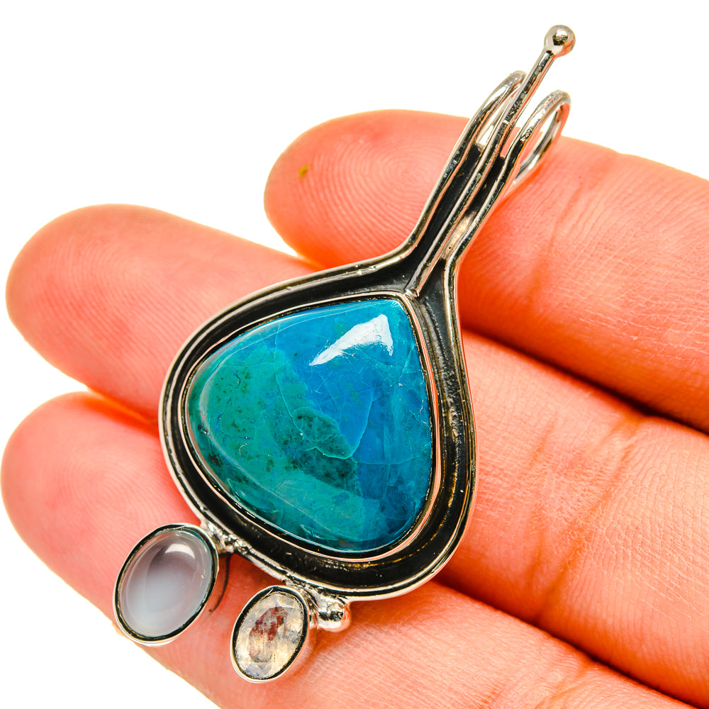 Chrysocolla Pendants handcrafted by Ana Silver Co - PD5136