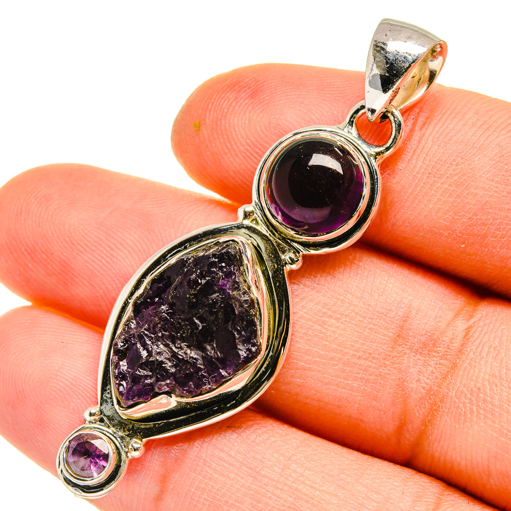 Amethyst Pendants handcrafted by Ana Silver Co - PD5138