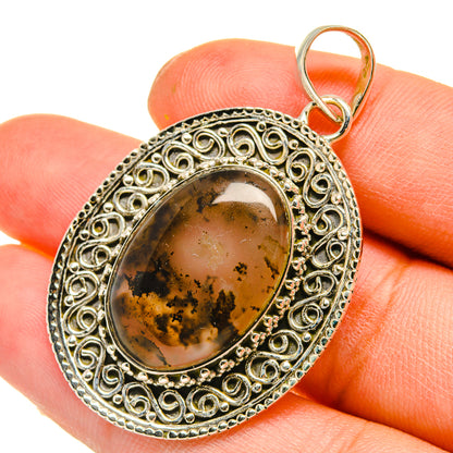 Plume Agate Pendants handcrafted by Ana Silver Co - PD5146