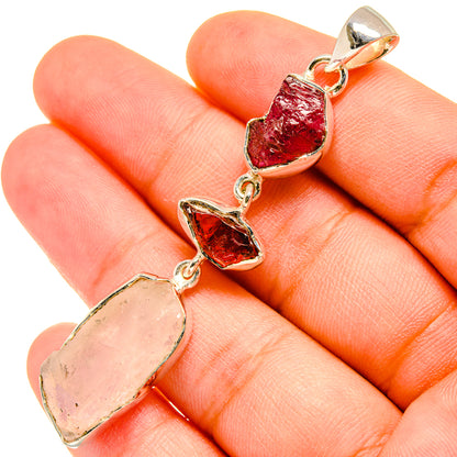 Rose Quartz Pendants handcrafted by Ana Silver Co - PD5152