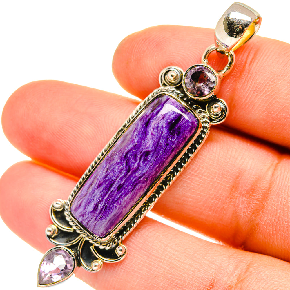 Charoite Pendants handcrafted by Ana Silver Co - PD5155
