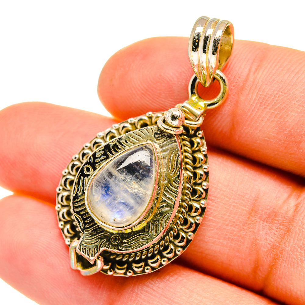 Rainbow Moonstone Pendants handcrafted by Ana Silver Co - PD5163
