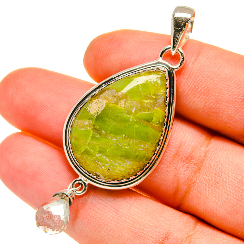 Australian Green Opal Pendants handcrafted by Ana Silver Co - PD5171