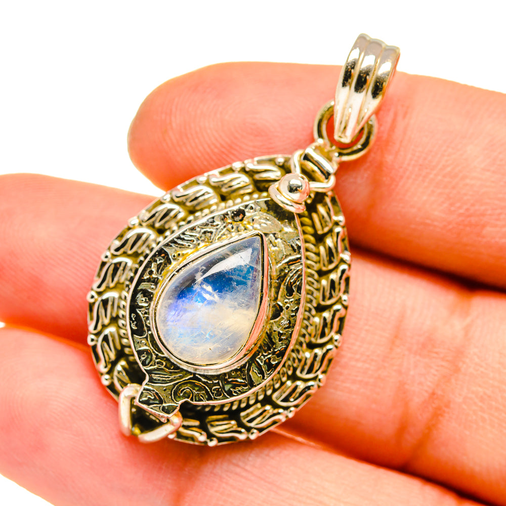 Rainbow Moonstone Pendants handcrafted by Ana Silver Co - PD5175