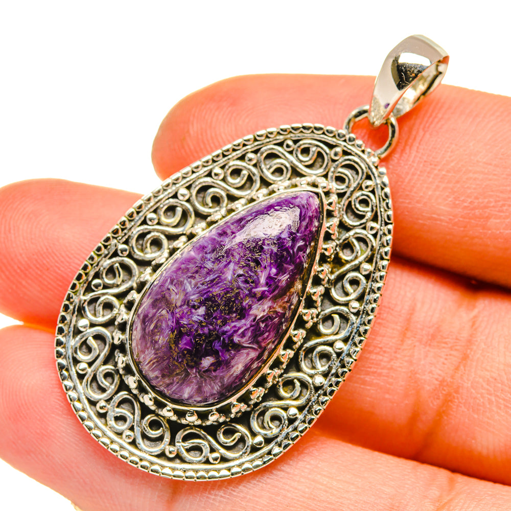 Charoite Pendants handcrafted by Ana Silver Co - PD5179