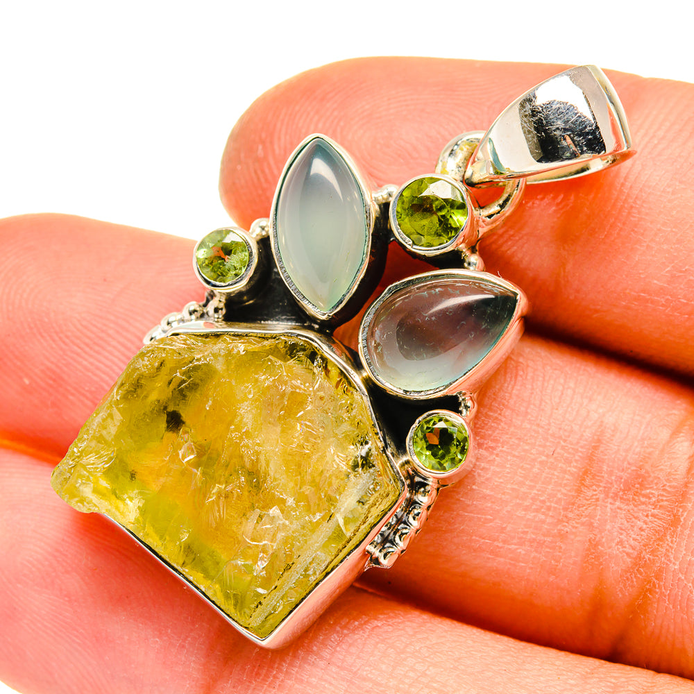 Prehnite Pendants handcrafted by Ana Silver Co - PD5200