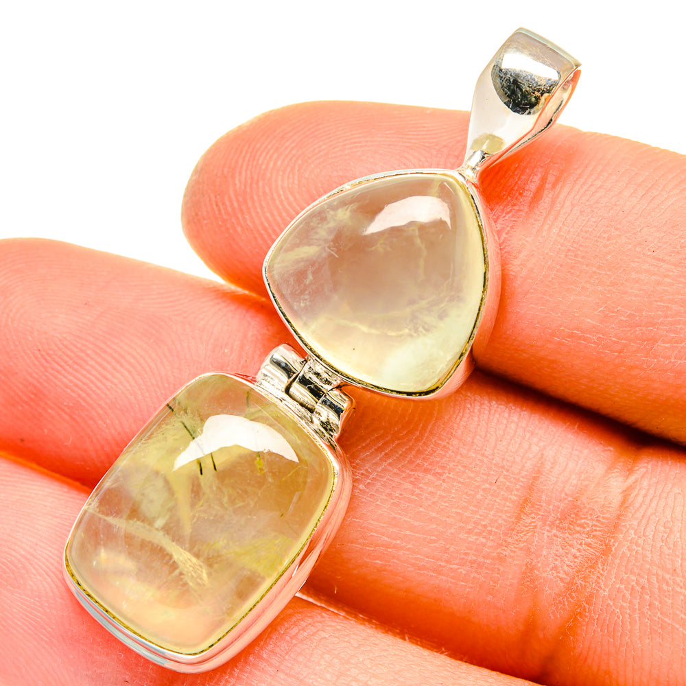 Prehnite Pendants handcrafted by Ana Silver Co - PD5204